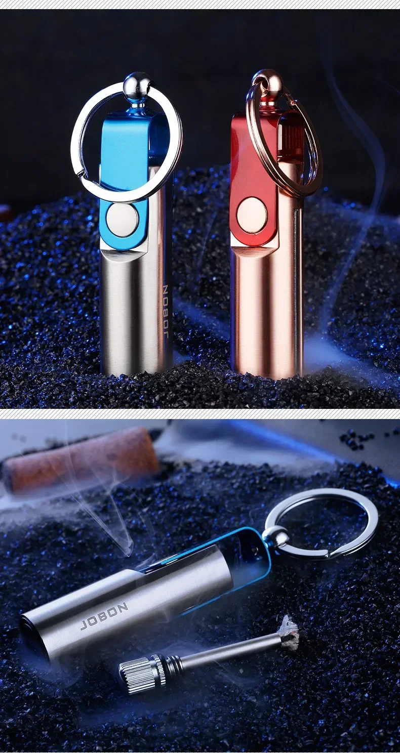 Description Picture 5 of itemMatch Kerosene Lighter Keychain Cigarette Lighters Metal Matches Torch Lighter Portable Men's Gift Windproof Smoking Accessories