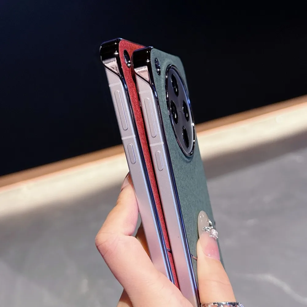 Slim Magnetic PU Leather Case with Wireless Charging