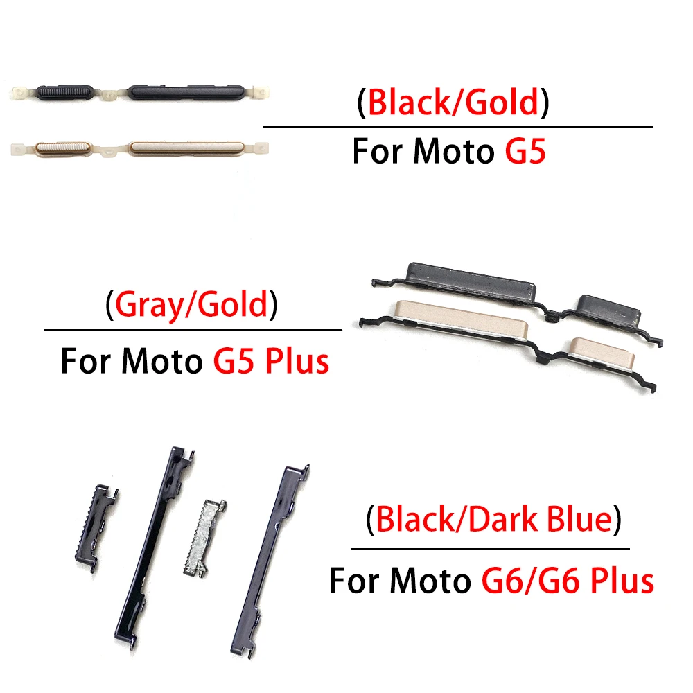Moto G Power 2021 G5 G6 Plus 사이드 키 전원 및 볼륨 버튼 교체 부품 용 10pcs 전원 볼륨 버튼
