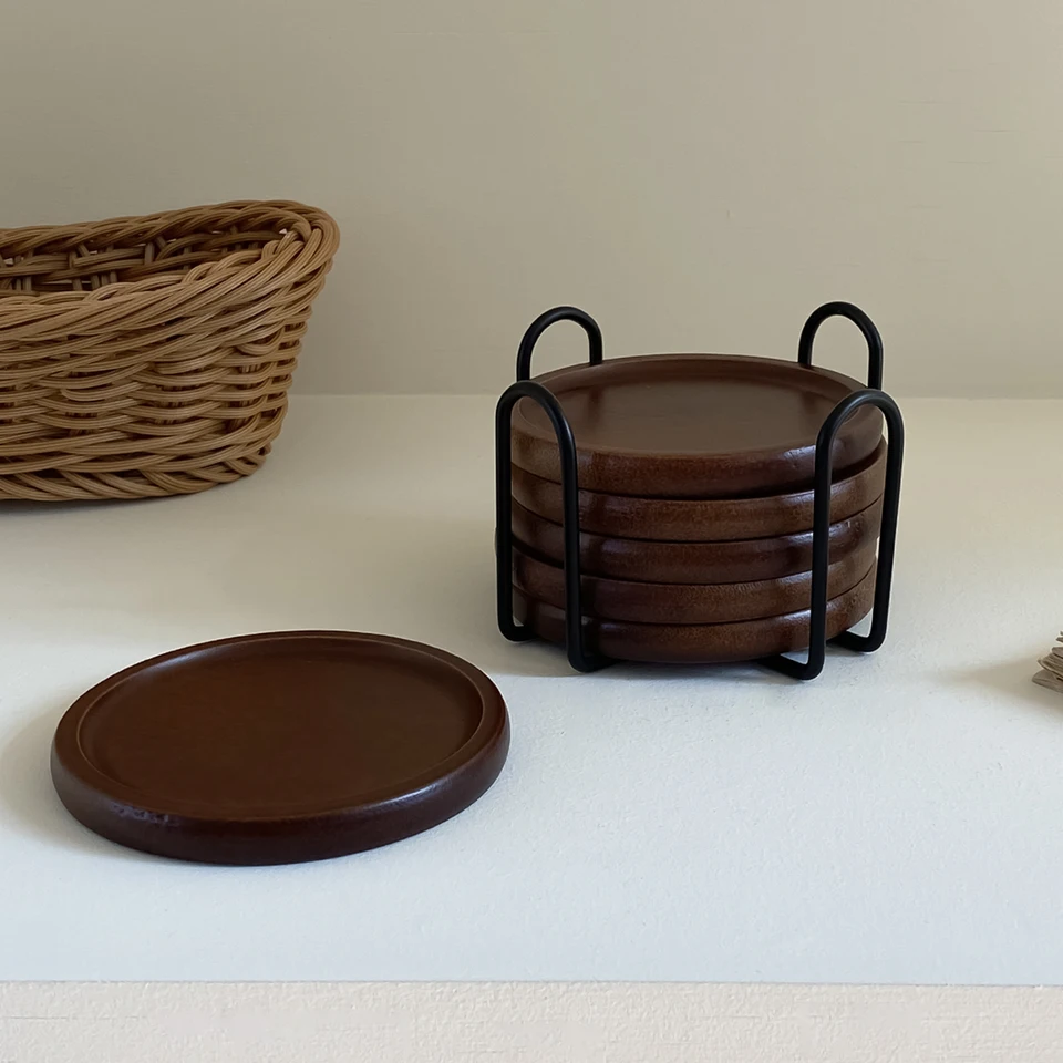 Set Sottopentola In Legno A Forma Di Albero – 4 Pezzi + Supporto, Sottobicchieri Pieghevoli Per Piatti Caldi, Pentole E Teiere, Regalo Cucina - 3
