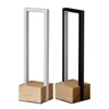 LED Table Lamp USB Nightstand Lamp 3 Color Temp Geometric Nightstand Lamp Stepless Dimmable Desk Light Wooden Base for Bedroom 5