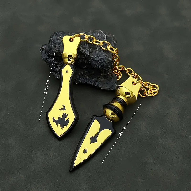 26cm Gilgamesh Enkidu Fate/stay Night Caster Mesopotamia Game Anime Peripheral Metal Weapon Model Keychains Gifts Toys for Boys valorant weapon 9 lives phantom m4 game peripheral 9cm metal sword pendant weapon model accessories keychains gifts toys boys