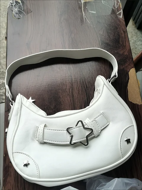 Kabura Bolso Bolso Bandolera Lona Estilo Y2K Negro Con Estrellas