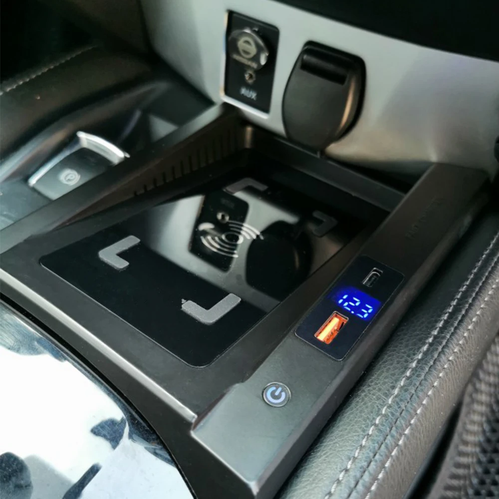 

Wireless onboard car fast phone Charging Pad retrofit cigarette lighter For Nissan X-Trail T32 2014-2016 for Qashqai 2019-2021