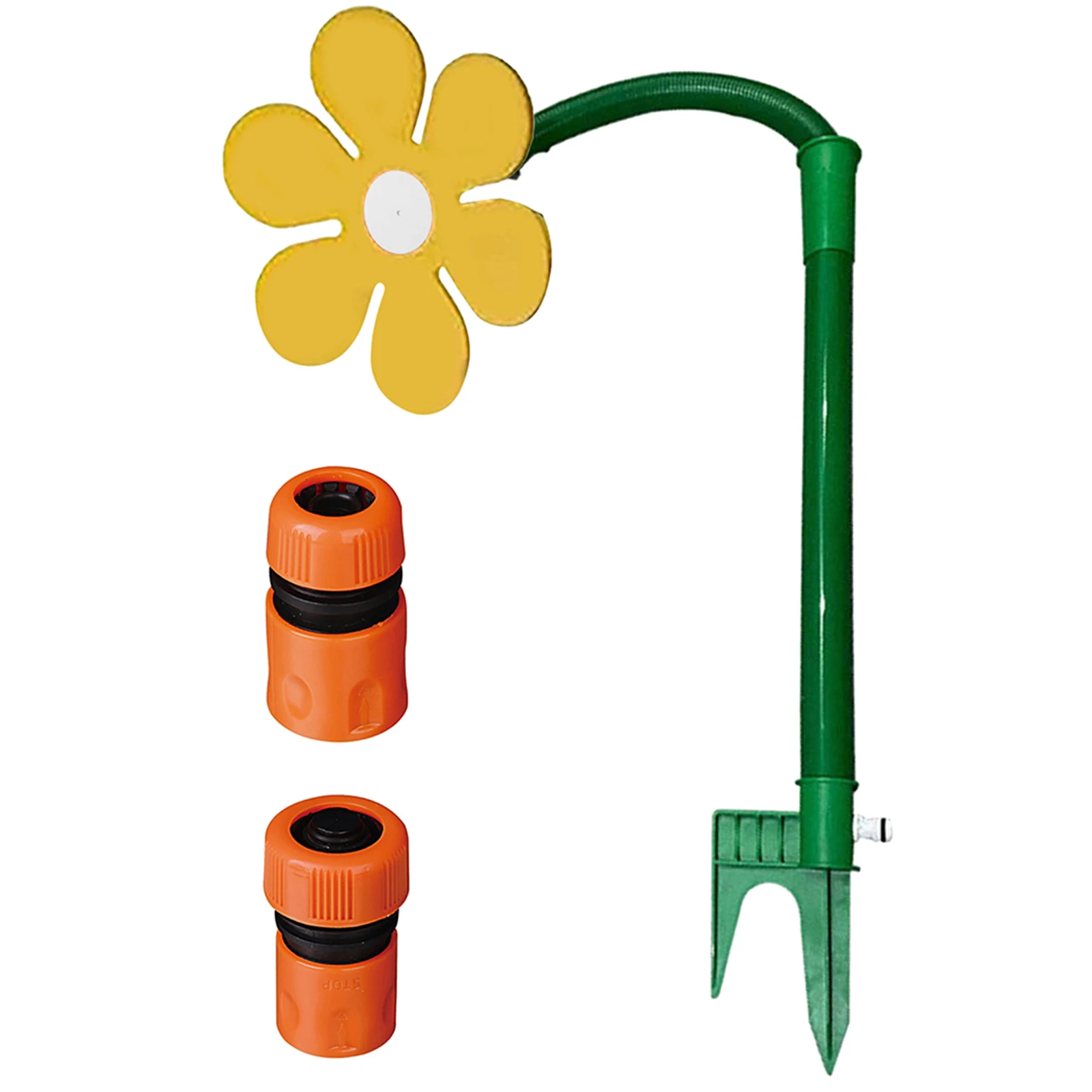 

Quick Connect Garden Sprinkler Multi-Functional Plastic Sprinkler Yellow 360 Degree 360 Degree Rotation Brand New