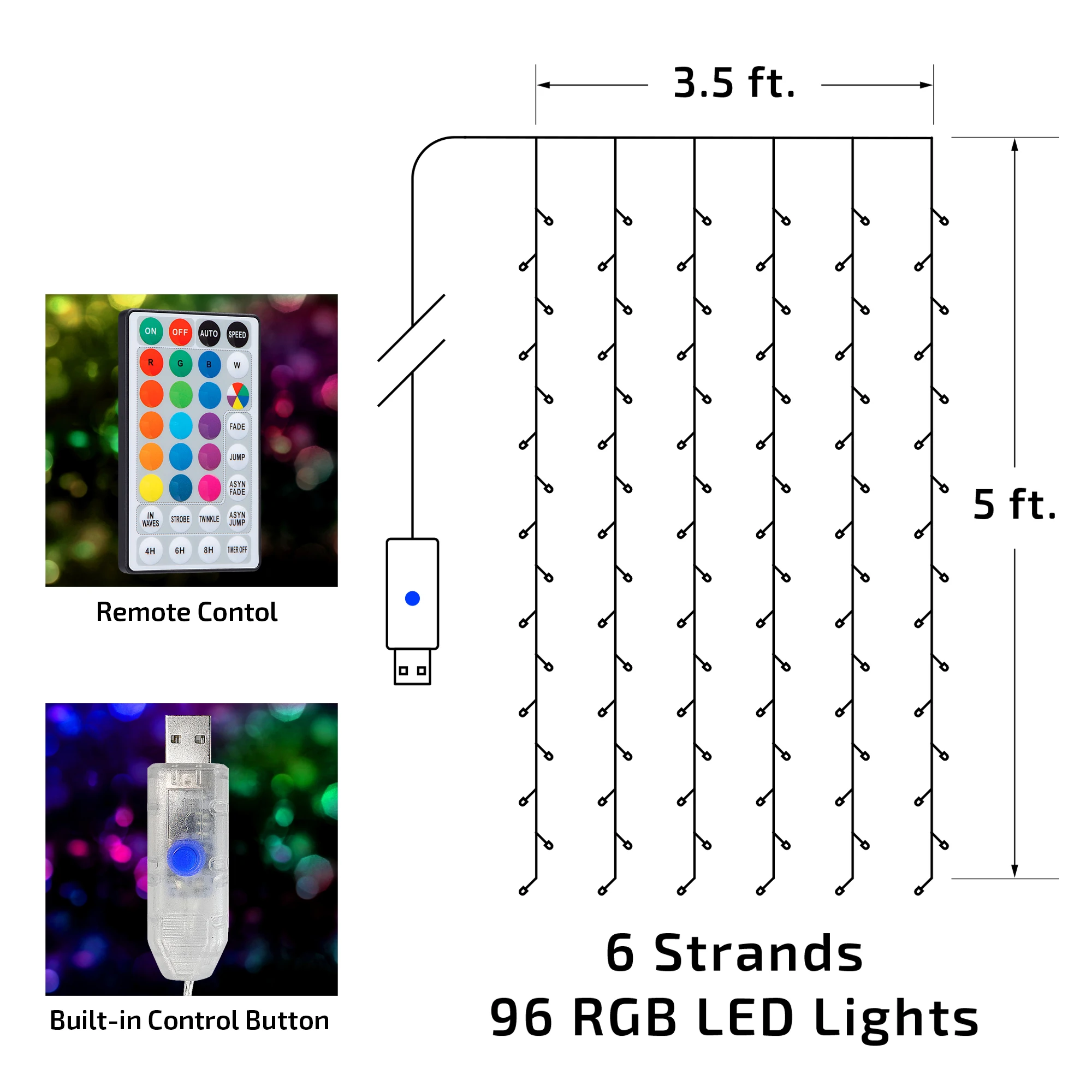 LED 조명 스트링 페어리 버블 볼 라이트, 축제 조명, 화환, USB 플러그, 실내 크리스마스, 결혼식, 야외 정원 장식