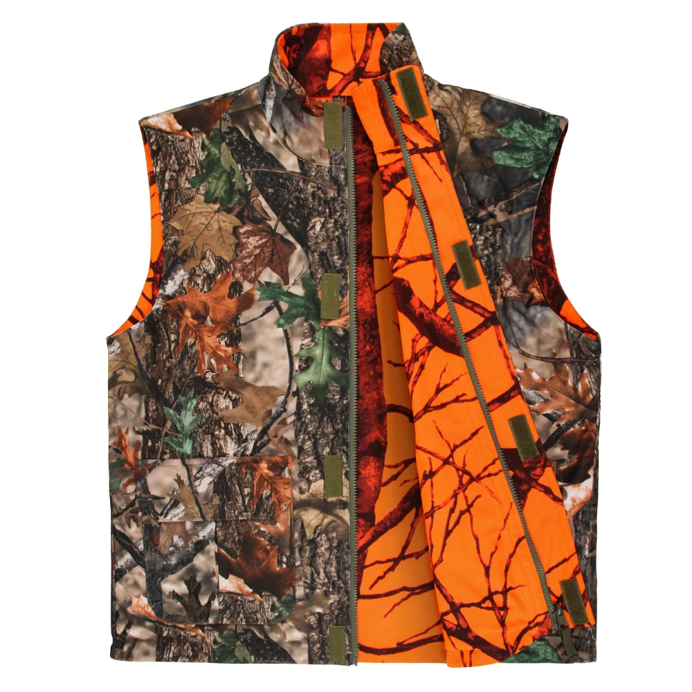 camouflage blaze orange vest