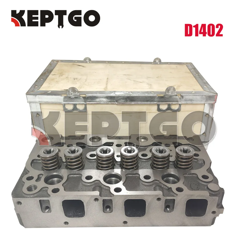 

New D1402 Complete Cylinder Head with Valves Spring For Bobcat Kubota KH91 Excavator