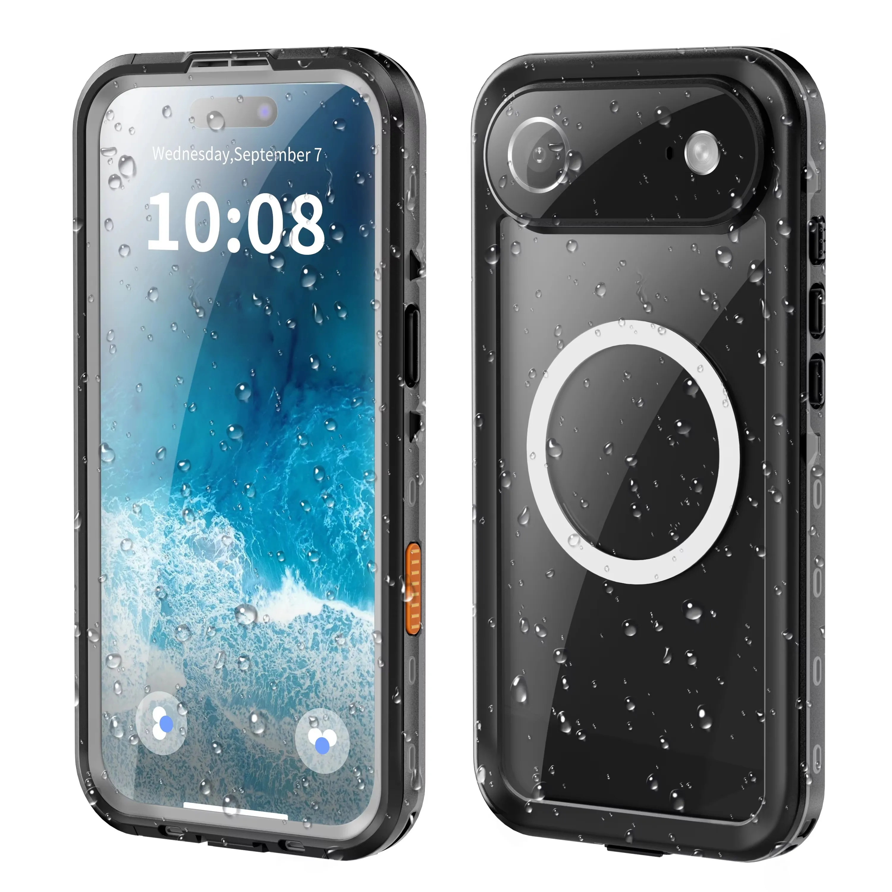 Redpepper Custodia Integrale per iPhone 15 Pro Impermeabile Compatibile