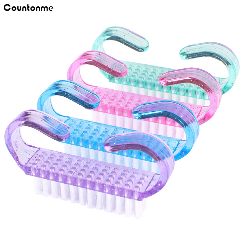 10Pcs Multicolor Nail Cleaning Brushes