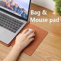 Housse pour ordinateur portable, pochette pour (MacBook Mac Book iPad) Air M1 M2 13 3 14 2 15 6 16 Pro 12 9 11 pouces, ensemble de sacs en cuir végétalien 3