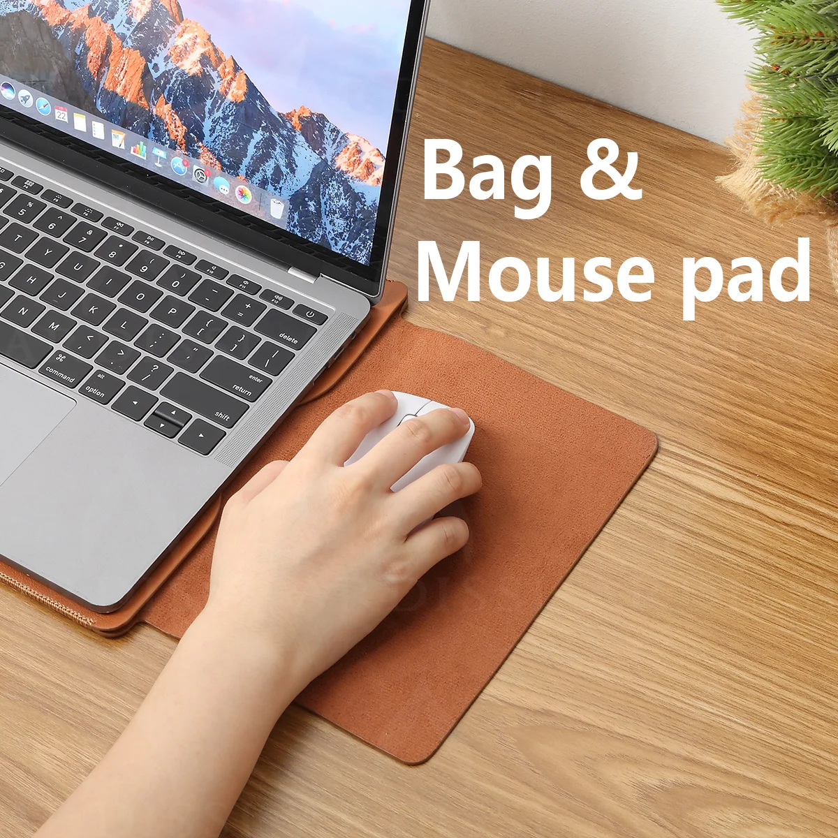 Bolsa de Luva para Laptop para Macbook Mac Book Ipad Air m1 m2 13 14 15 16 Pro 12 11 Polegada Bolsa de Capa Conjunto Couro Vegan - Imagem 5