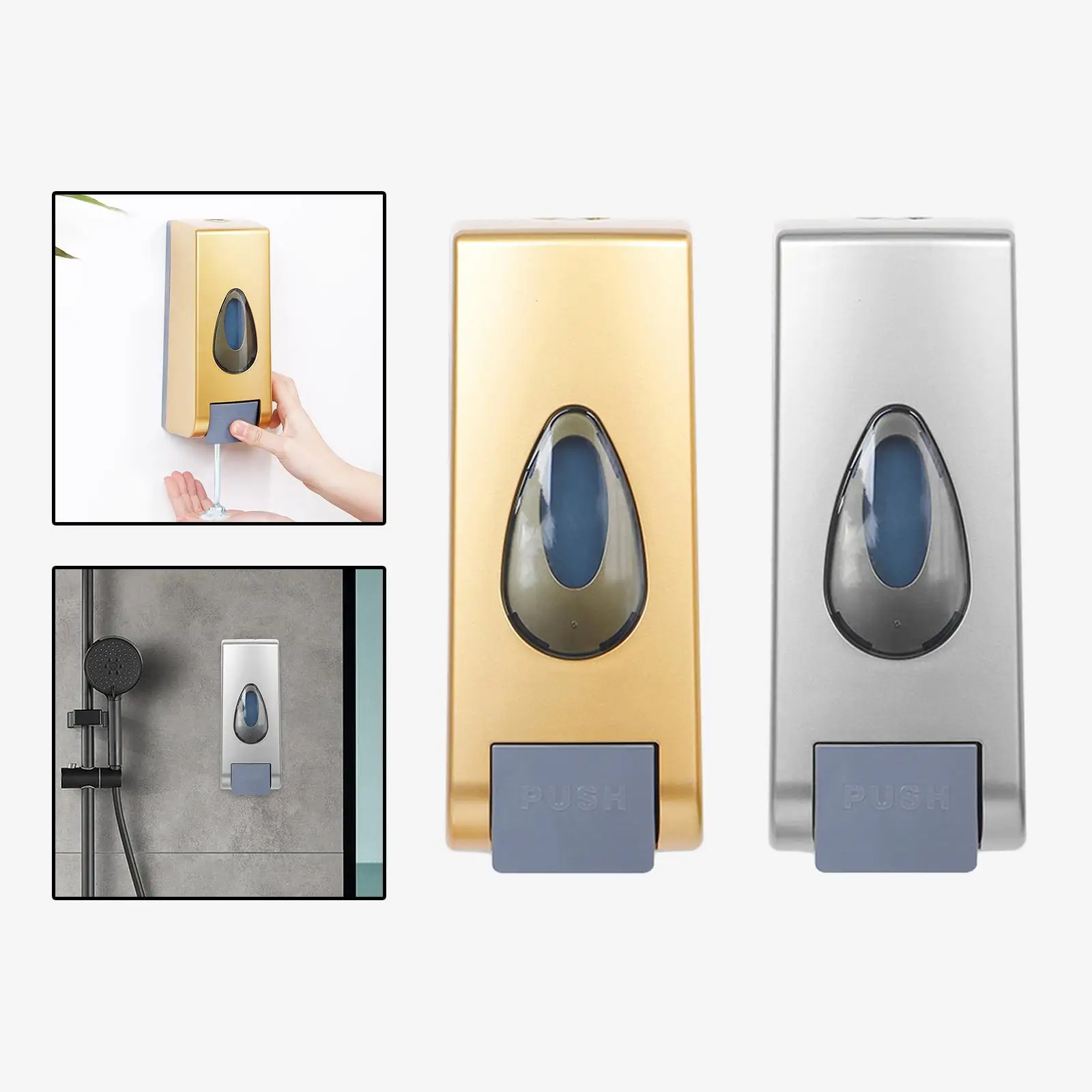 Soap Dispenser, Wall Mounted, 350ml Refillable Large Capacity Foaming Liquid