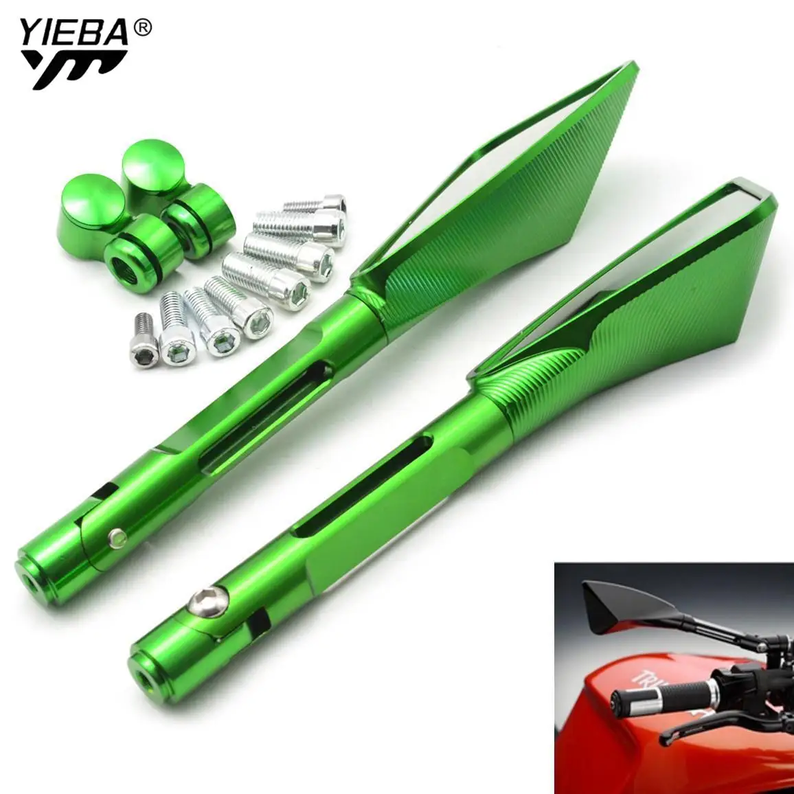 

Universal Aluminum Motorcycle Rearview Side Mirror For Kawasaki ER6F ER6N ER 6N 6F VERSYS 1000 ZZR600 VN1600 Honda MSX125 GW250