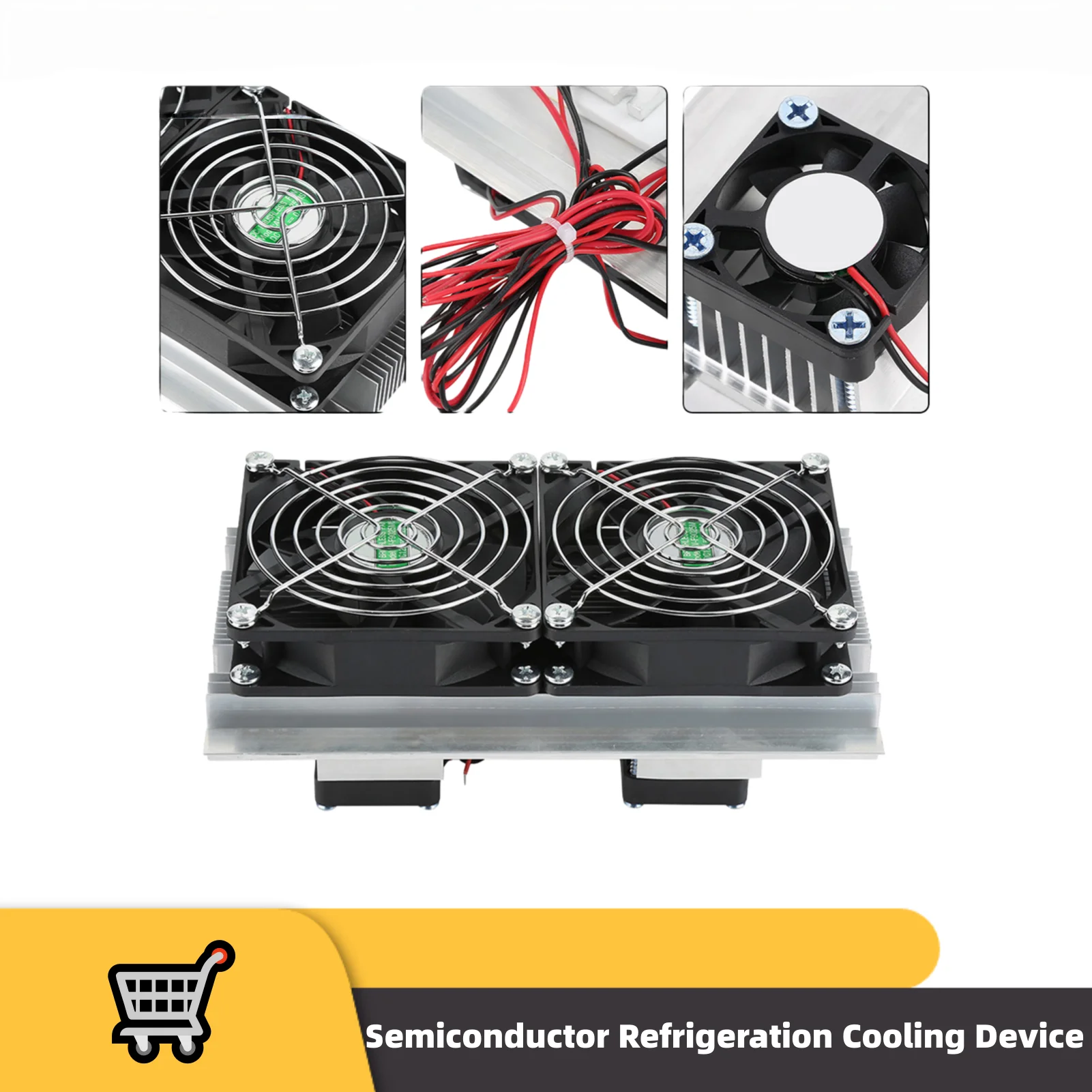 อุปกรณ์ทำความเย็นแบบเซมิคอนดักเตอร์ เครื่องทำความเย็นเทอร์โมอิเล็กทริก 12A 12V ตู้เย็นขนาดเล็ก ระบบทำความเย็นแบบเซมิคอนดักเตอร์ 1