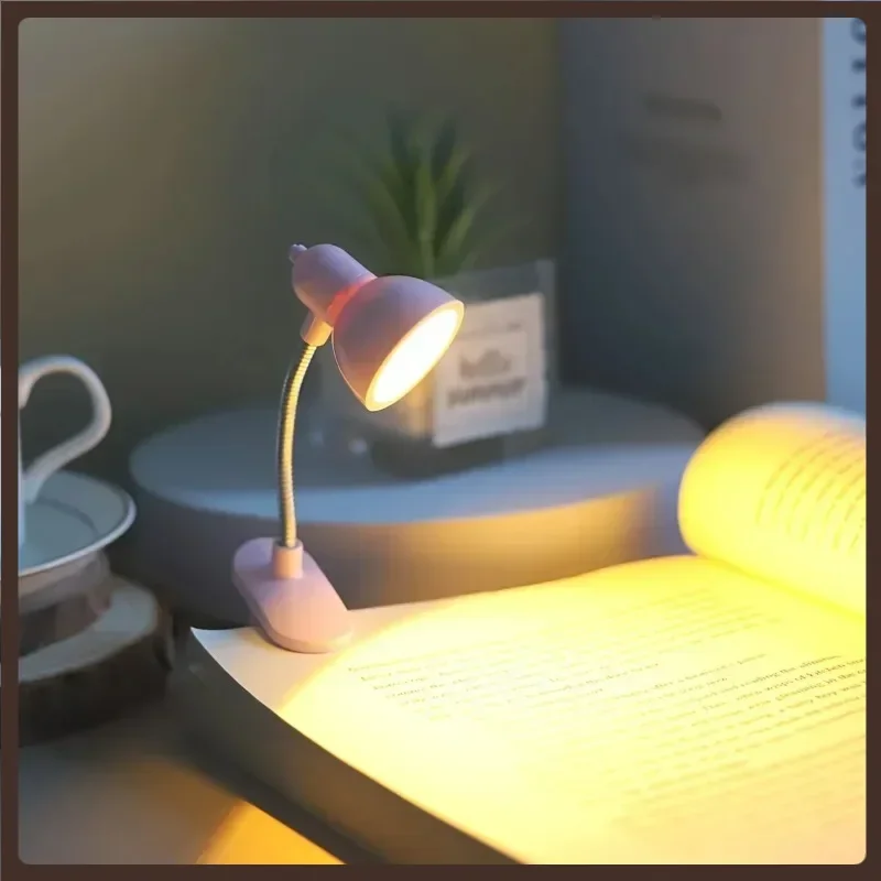 Book Light 1Pcs Portable Eye-Friendly Reading Lamp Warm Bright Mini Book Lig Clip-On Light with Long-lasting Battery for Books and Desks