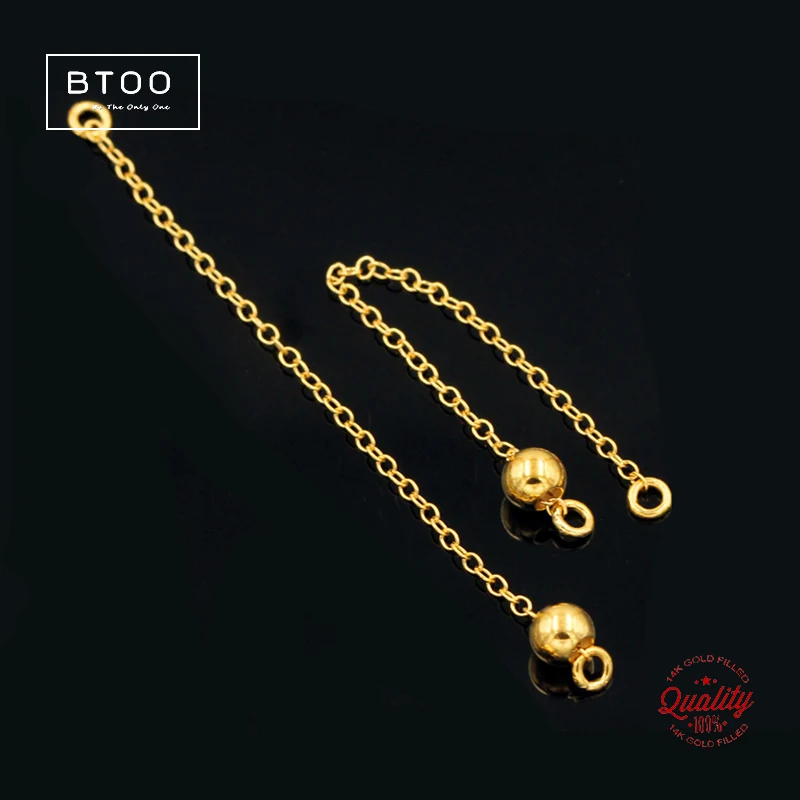 Real 14K Gold Filled Extension Chain 5.5CM Chain Necklace Gold Filled Chain DIY Jewelry Hypoallergenic Jewelry Accessory