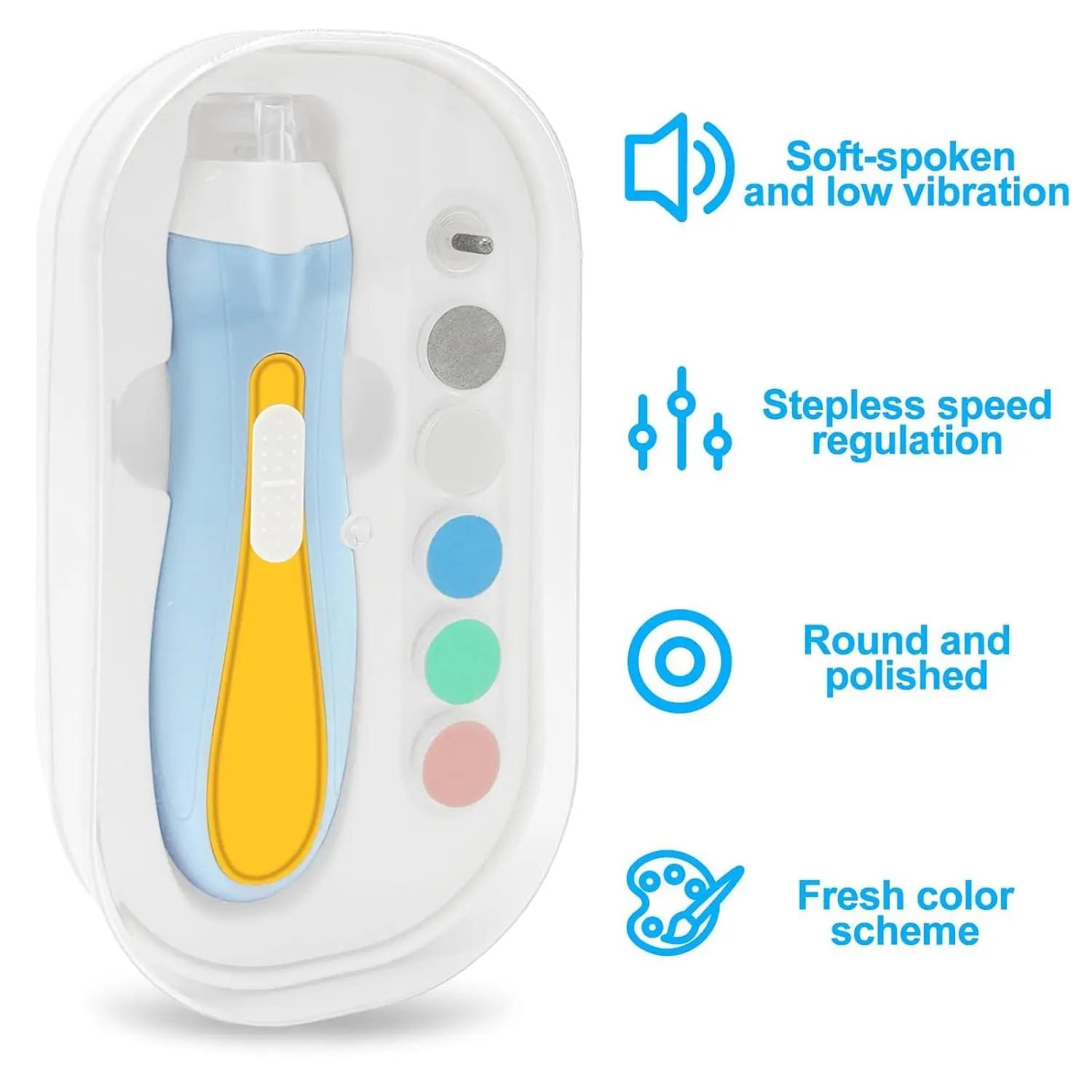 Bird Nail Clipper Bird Nail Grinder Bird Beak Trimmer With Led Lights Pet Electric Nail Polisher With 6 Grinders Adjustable Speed For Budgies Ect
