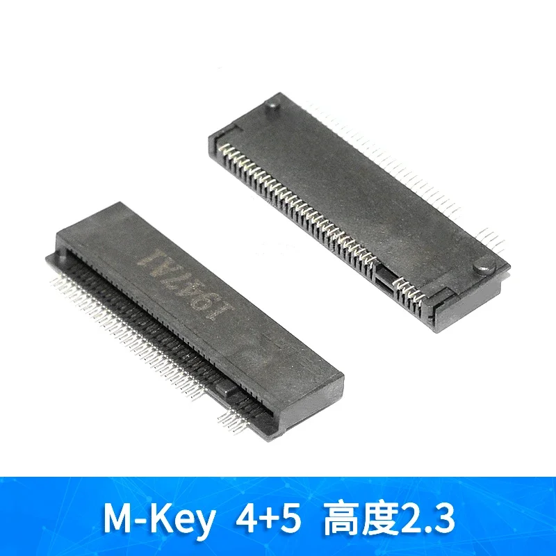 M.2 Connector 67P A E M KEY NGFF Interface Socket for SSD 2pcs wire connectors pcb connectors