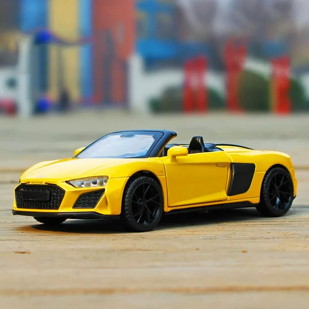 1:32 alloy Audi R8V10 engine racing car sports car collection model open the door back to the car modification assembled toys