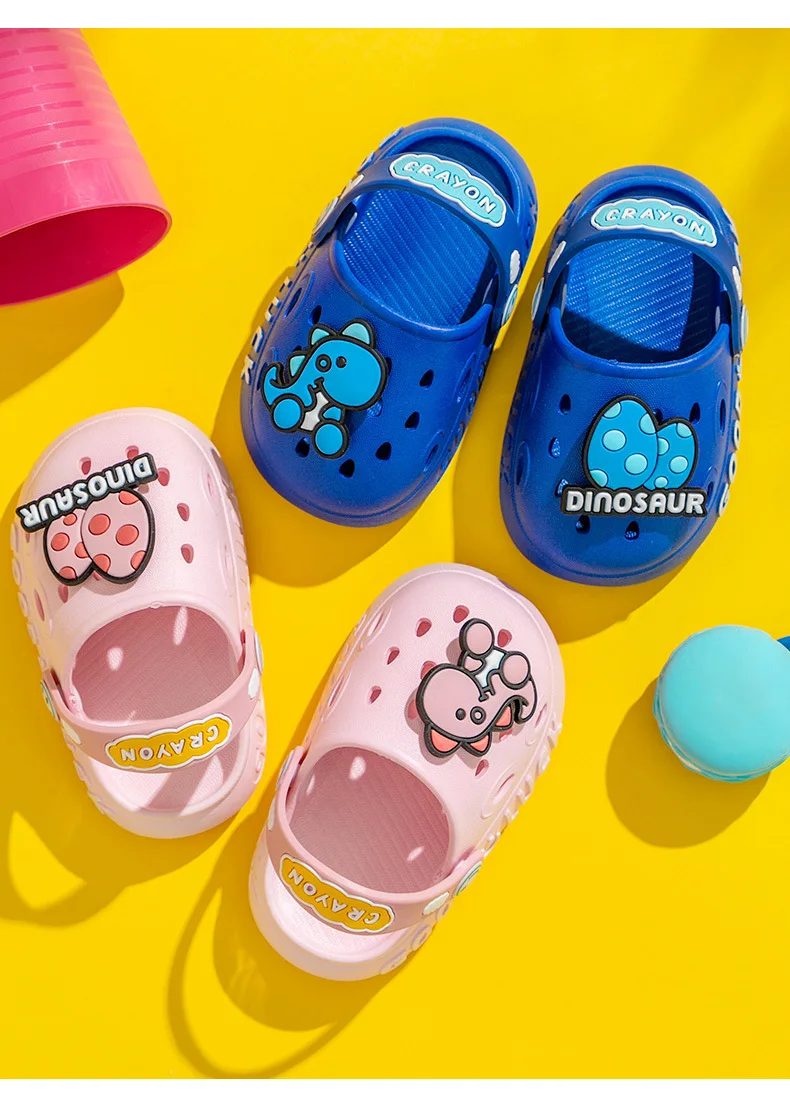 Cute Kids Sandal Child Shoes Slides Boy Kawaii Cartoon Soft Sole Toddler Slipper Summer Baby Non-slips Breathable Garden Shoes boy sandals fashion