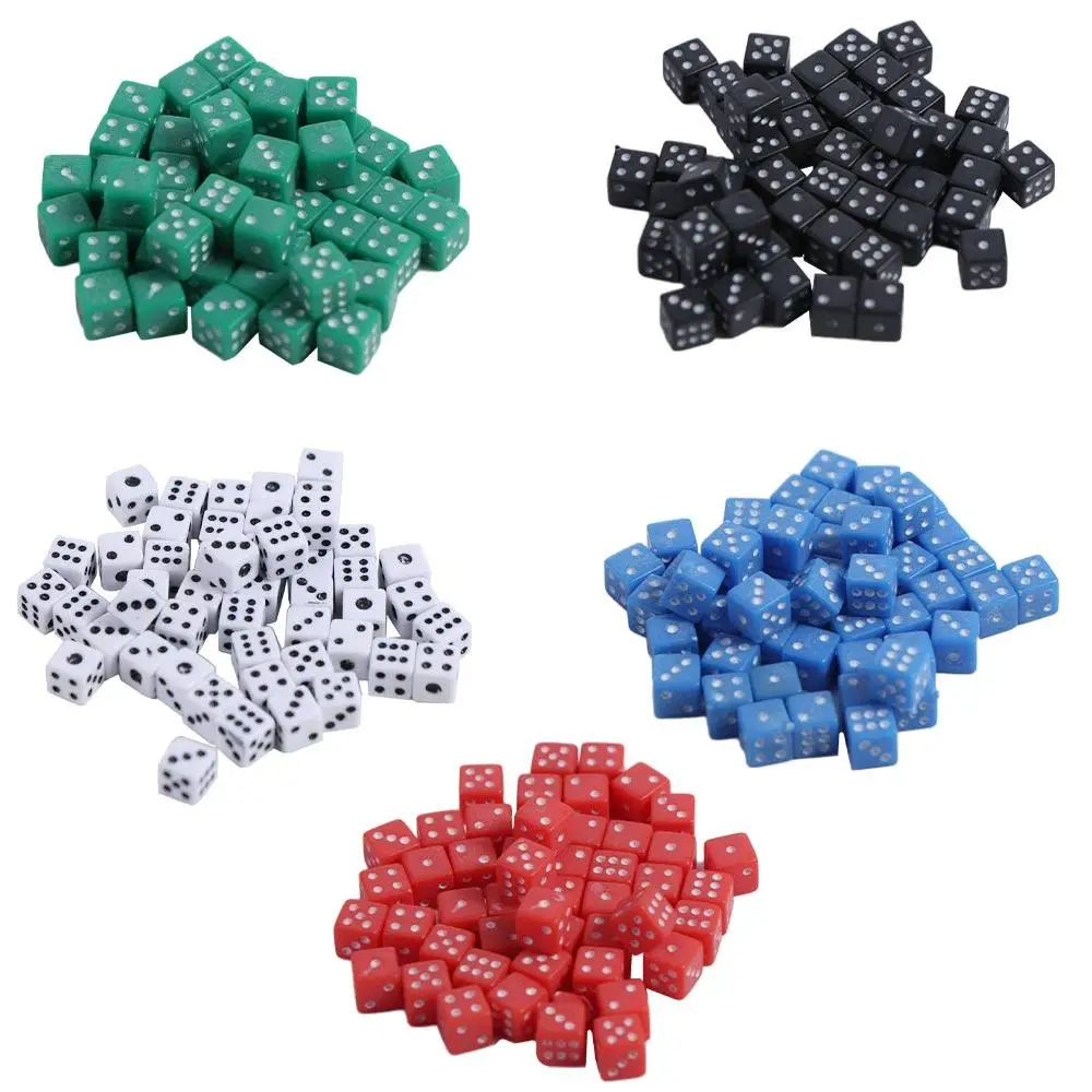 Mini Dice 5mm game dice acrylic dice Gaming Dice 6 Sided 5 Colors Micro Cubes Acrylic Drop Gambling Game