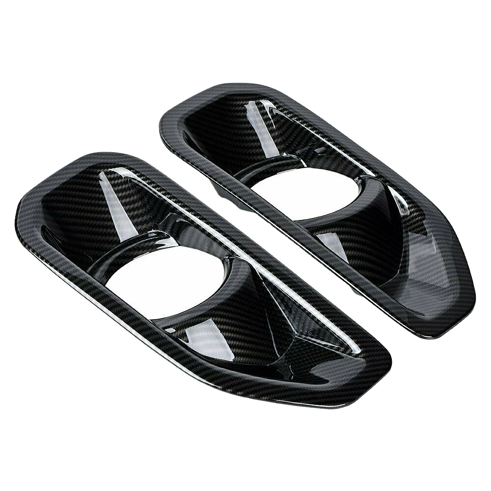 Carbon Fiber Front Fog Light Cover Trim Decoration for Jeep Wrangler JL 2018