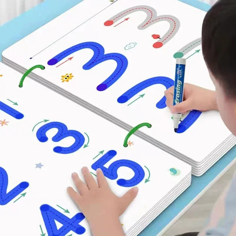 

Practice Copybook Training Book Magical Tracing Workbook Control Reusable Magic Children Montessori Drawing Education Book