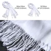 White Tassel Scarf Winter Unisex Cotton DIY Tie-dye Soft Scarves Decorative Cold Weather Neck Crafting Handicraft 4