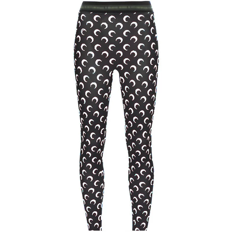 Spring Summer Y2k Retro Design Sense Women's Clothing Moon Printed Women's Pants Slimming Elastic Jumpsuit Leggings picture