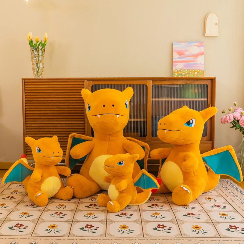 

Pokemon Charizard Doll Christmas Simulation Dinosaur Plush Toy Kawaii Cartoon Charmander Doll Pillow Holiday Gift