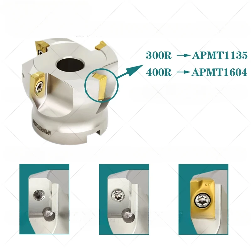 SIQI GDR 300R 400R BAP Face Milling Cutter Head FMB22 FMB27 FMB32 FMB40 Tool Holder APMT1135 APMT1604 Insert