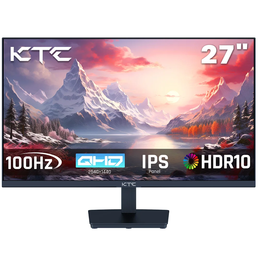Monitor do gier KTC H27T27, ekran IPS 27 cali 2560x1440, częstotliwość odświeżania 100 Hz, czas reakcji HDR10 1 ms, niski poziom niebieskiego światła i brak migotania