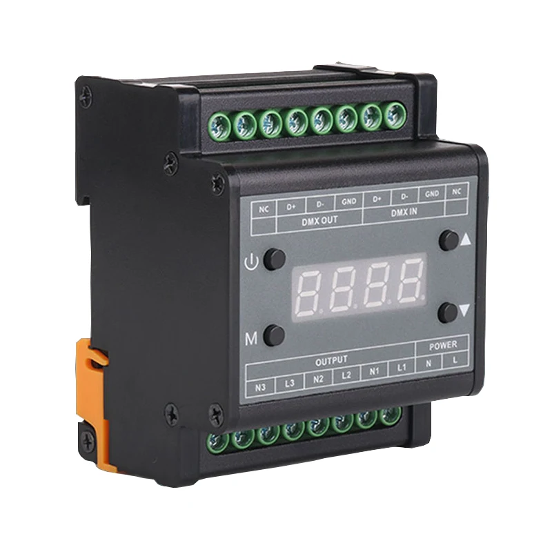 DMX302 DMX triac led dimmer brightness controller AC90V-240V 50Hz/60Hz Output 3channels 1A/CH dmx302 led high voltage dmx triac dimmer ac 110v 220v brightness controller 50hz 60hz output 3channels 1a ch for led panel light