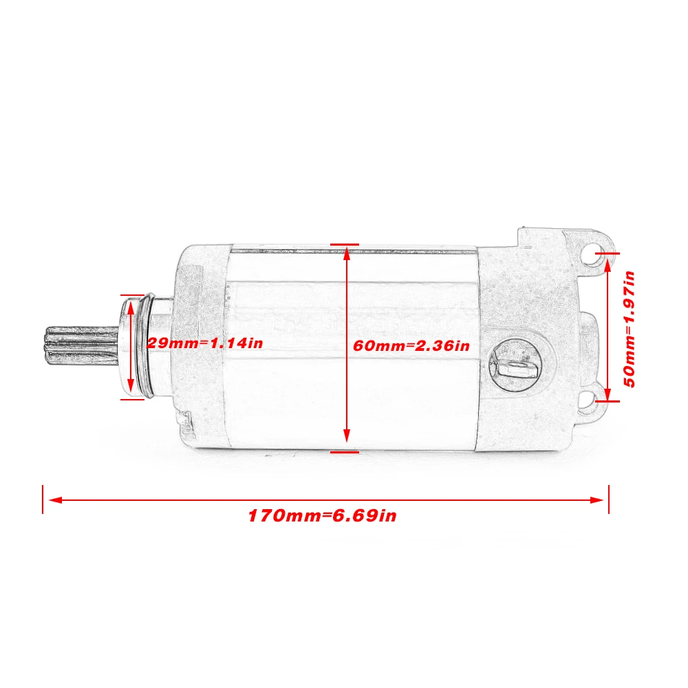 

19639 Starter Motor for Yamaha XT250 Serow 250 XG250 TRICKER 250 YFM25R Raptor 250 Special Edition 2 3C5-81890-00