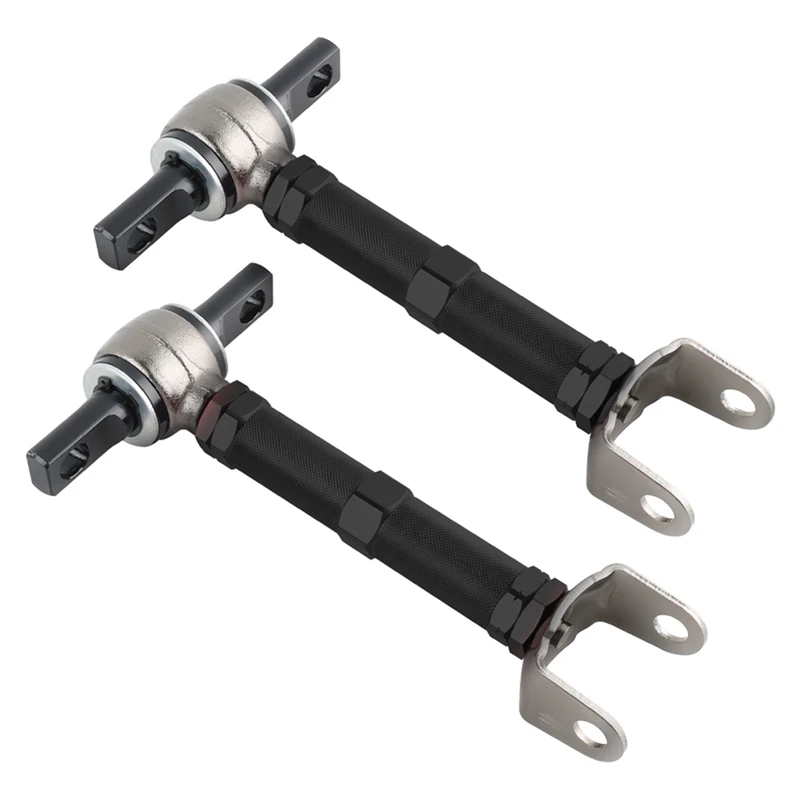 Metal Adjustable Rear Control Camber Arms For 01-05 Honda Civic 02-06 Acura RSX,2PCS Replacement Black