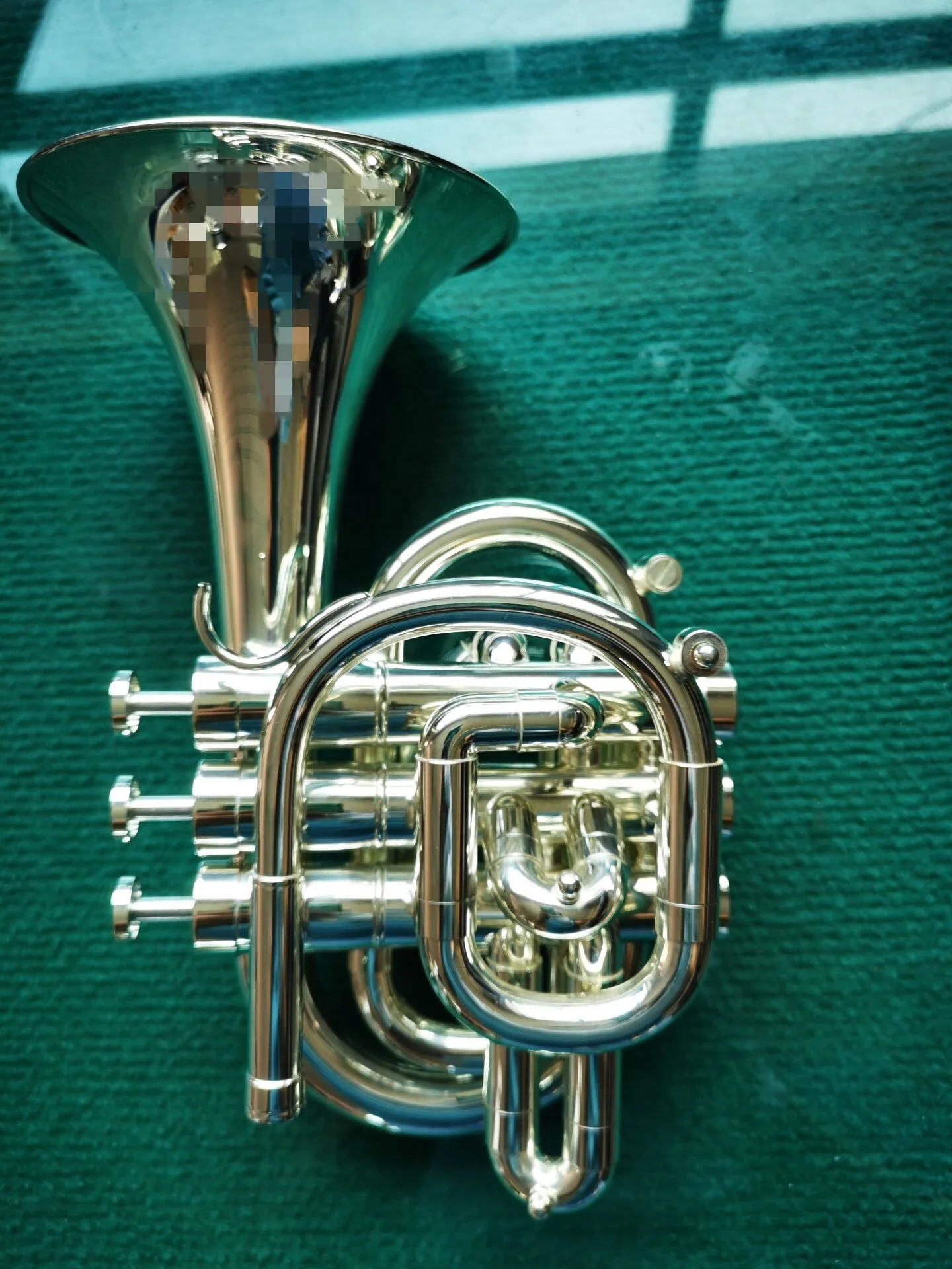 High Grade Gold Lacquer / Silver Plated C Key Piston Pocket Trumpet (JPTC-210)