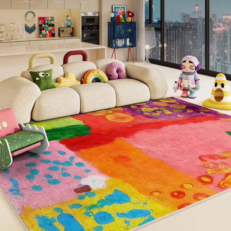 Modern Art Living Room Carpet Abstract Innovation Watercolor Graffiti Bedroom Rugs Home Decoration Cloakroom Mats Ковер Alfombra