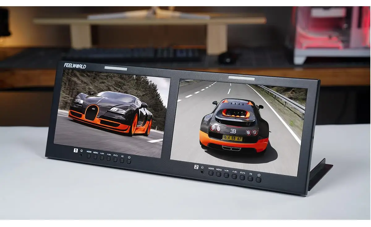 D101 PLUS Dual Screen 10.1"4RU Rackmount Monitor 4K HDMI-Compatible SDI 1920x120