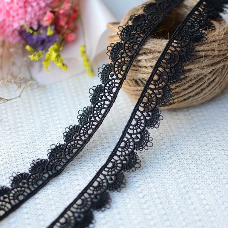 Width 1.5cm Embroidered Lace Fabric Lace Applique Trim DIY Apparel Sewing Garment Home Textile Decor Lace Fabric Lace Sewing Supplies Lace Sewing Accessories Lace Decoration Lace Accessories Lace Garment Accessories 4 Yards