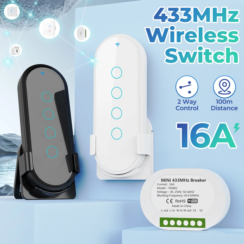 switch transmissor rf 433mhz 4 key ev1527 codificacao novo 01