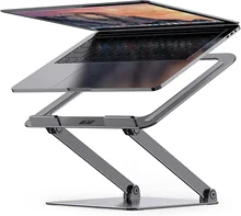 

Almoz Laptop Stand, Aluminum Computer Riser, Ergonomic Adjustable Height Laptop Stand for Desk, Portable Elevate Laptop Riser