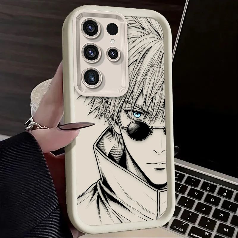 Jujutsu Kaisen Gojo Geto Minimalist Line Art Phone Case