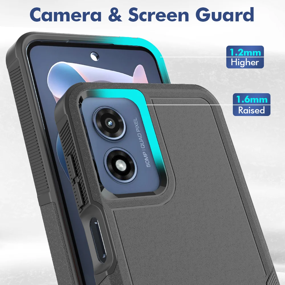 Durable Dual-Layer Shockproof Phone Case with Screen Protector