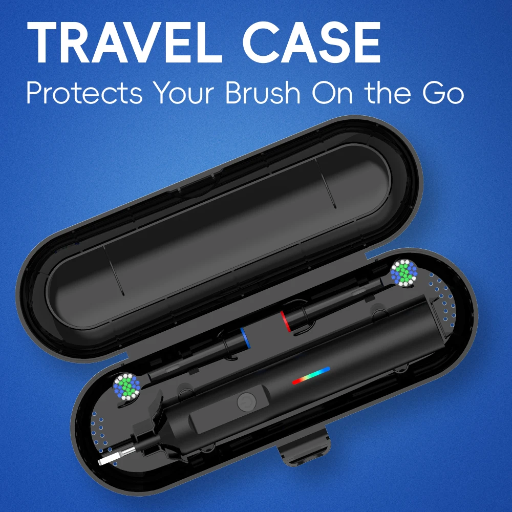 Smart Electric Toothbrush - 6 Heads, 3 Modes & Smart Timer, Rechargeable Electric Toothbrushes Compatible with Oral B Brush Head