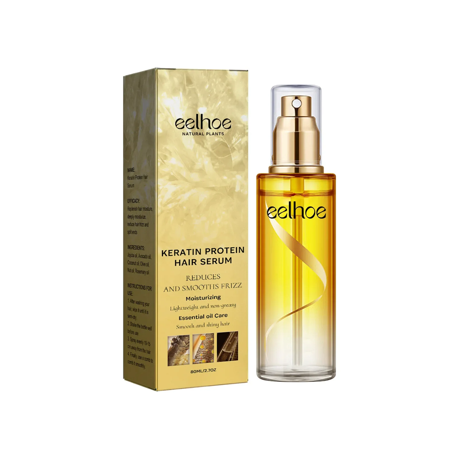 Sdottor 스트레이트 헤어 세럼, 실키 샤인 드라이 헤어 리페어, 곱슬 머리 손상 스무딩, 영양 케라틴 헤어 트리트먼트, 신제품  Best5