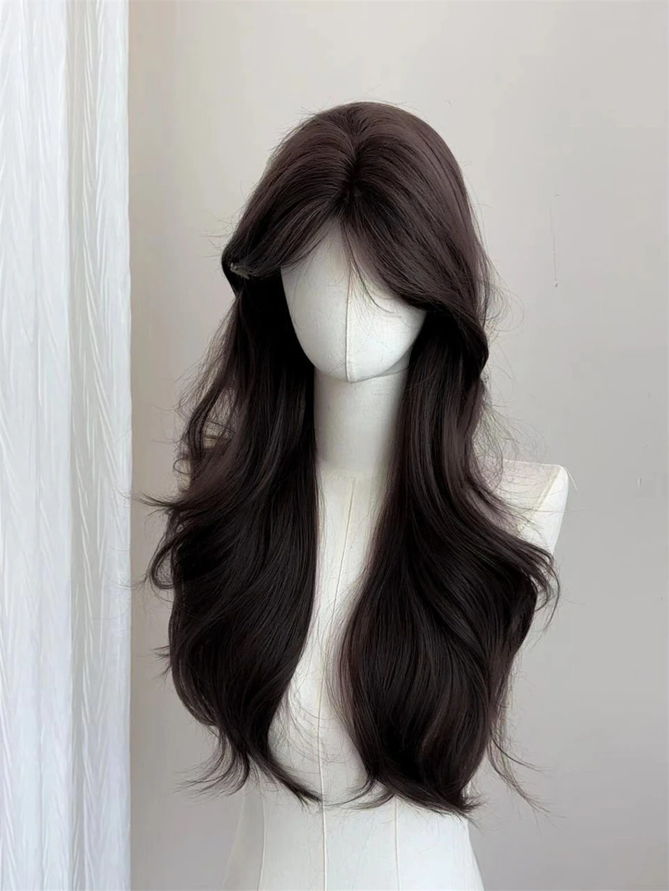 Black Brown Synthetic Lace Front Wig for Women