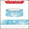 1X 10M Deco Silver Snowflake Foil Christmas Trees Glove Santa Claus Snowman Masking Washi Tape for Diary Scrapbooking Stationery 1