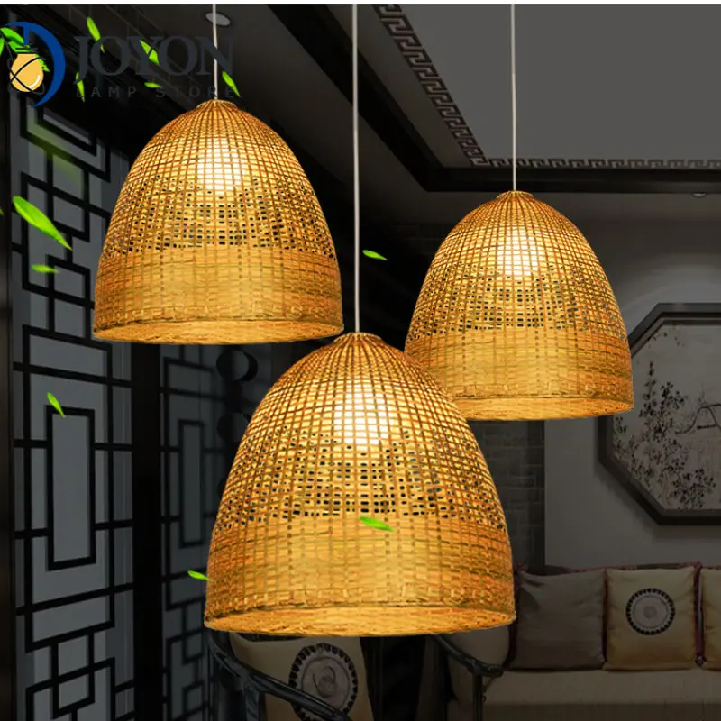 Japan Rattan Pendant Lights Bamboo Lantern Pendant Lamp HandWoven