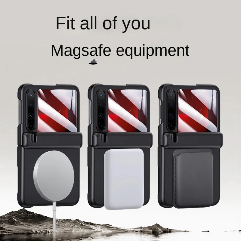 Magnetic Ring Protective Case with Tempered Glass Film and Full Camera Protection